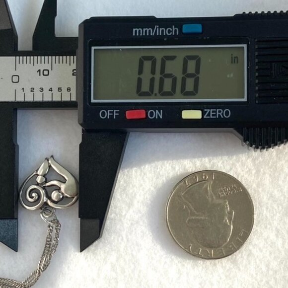 Sterling Silver 925 Mother & Child Scrollwork Heart Pendant Necklace 18" Chain - Picture 14 of 16